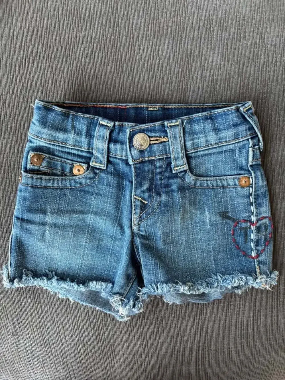 Vintage True Religion Kids Denim Cutoff Shorts - Size 2T